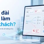 Dashboard tổng đài doanh nghiệp thể hiện missed call, hàng đợi cuộc gọi và dữ liệu vận hành chăm sóc khách hàng